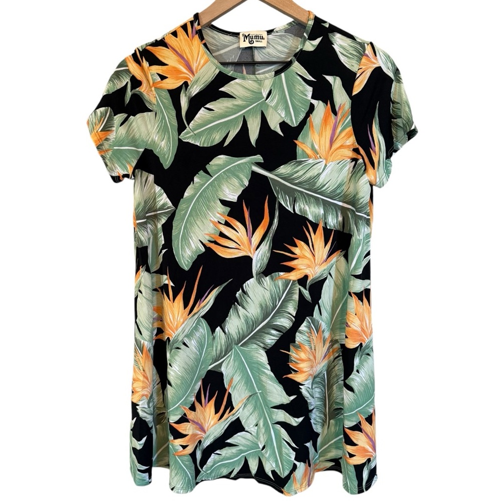 Show Me Your Mumu Palm Birds Of Paradise Print Mini Dress
